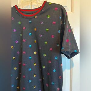 KRONIC Prints ☘️ by DRILL CLOTHING / Rainbow 🌈 Leaf Print, Short Sleeve Shirt